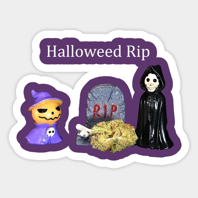 Halloweed RIP - Weed Design Sticker by MrGreenGenes420